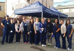 AUHS nursing students who volunteered at the “Giving Thanks” event.