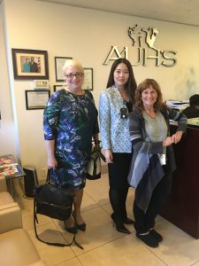 (From left to right) Lafayette Elementary School Principal Wendy Thompson, AUHS Founder Dr. Kim Dang (Hon.), and Lafayette Elementary School Counselor, Nancy Rettig.