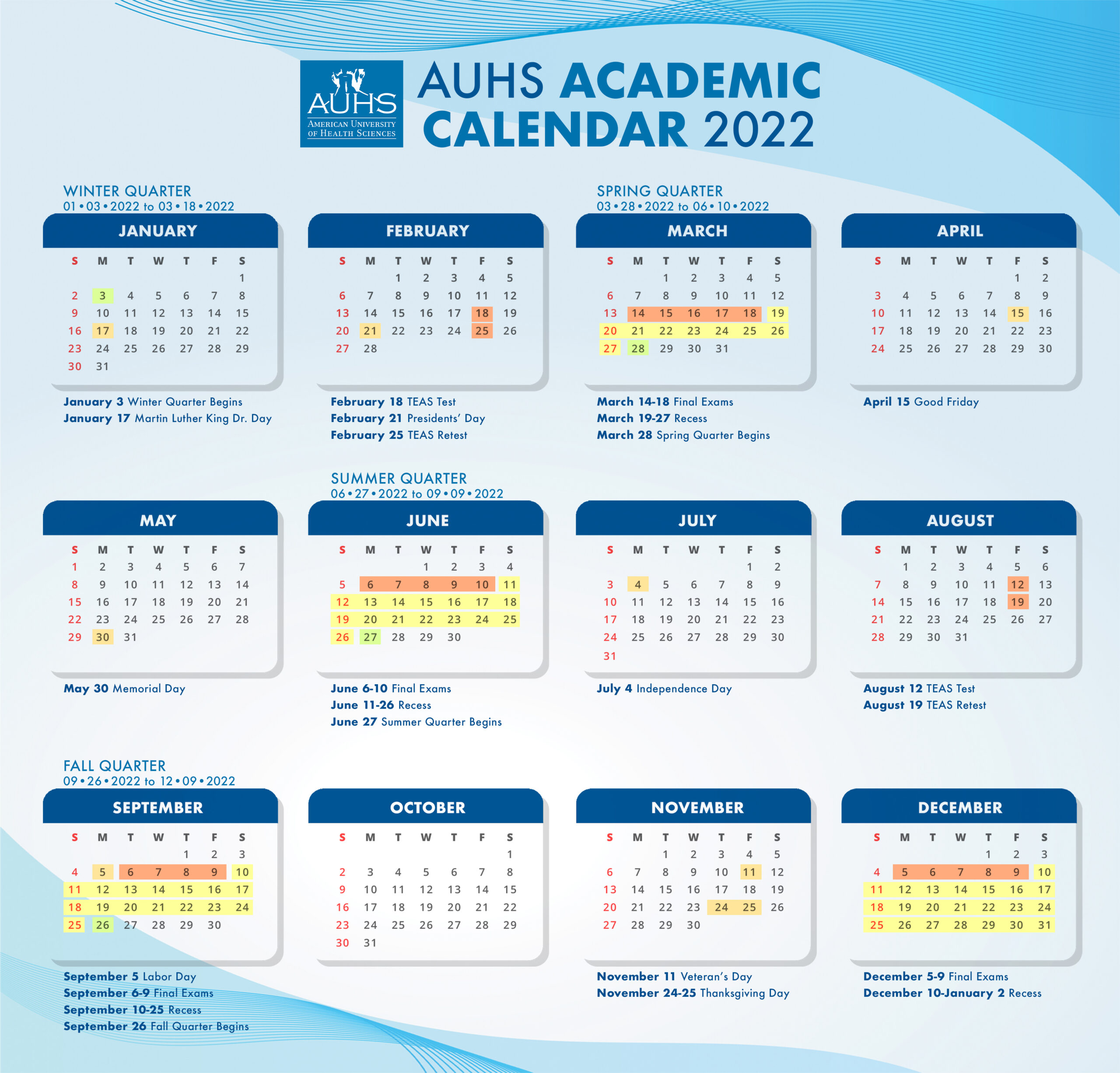 academic-calendar-american-university-of-health-sciences